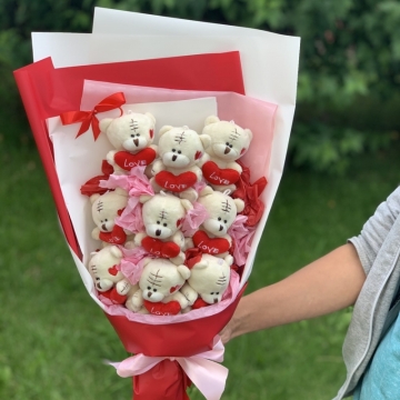 Букет из игрушек "Белоснежка"