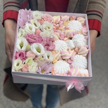 Цветы и зефир "Стиль"