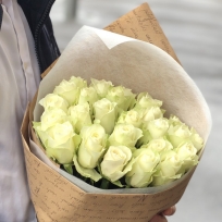 Букет из белых роз "Анна"